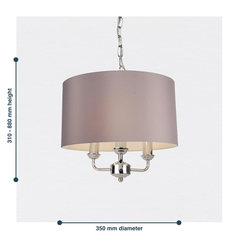 Lasher 3 - Light Geometric Pendant, Polished Chrome