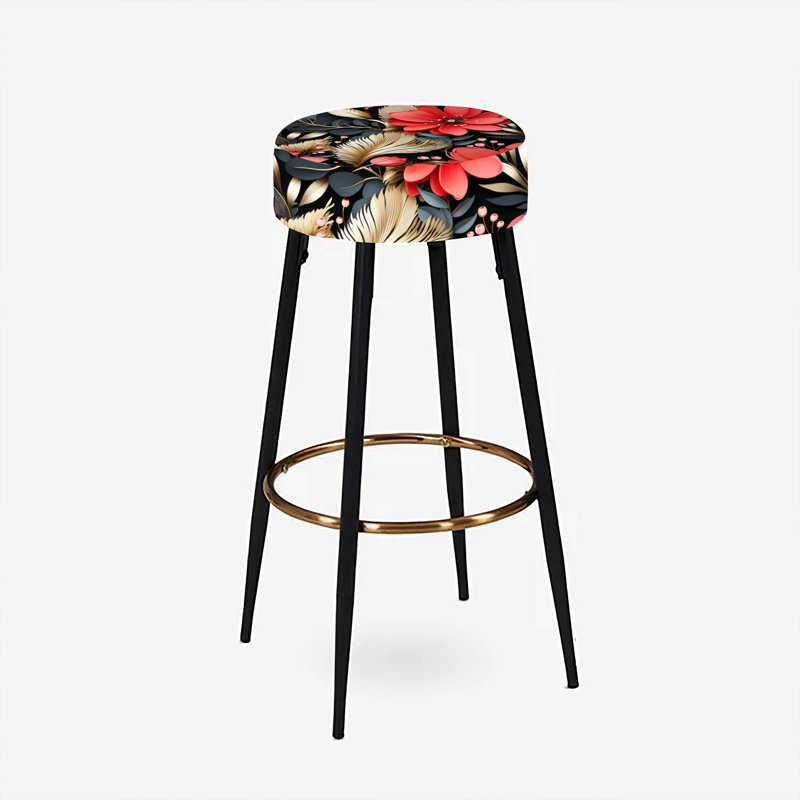 Provencher - Ensemble de 2 tabourets floraux