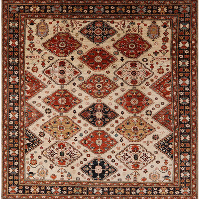 Tapis oriental rouge / beige