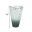 Vase en verre 6,3 x 3,5 x 9,8 cm (H), vase à fleurs moderne à large ouverture et à volants, centre de table décoratif en verre émeraude ombré pour la décoration de table, vase à fleurs vertical côtelé à bord ondulé de style soufflé à la main pour bouquets et verdure