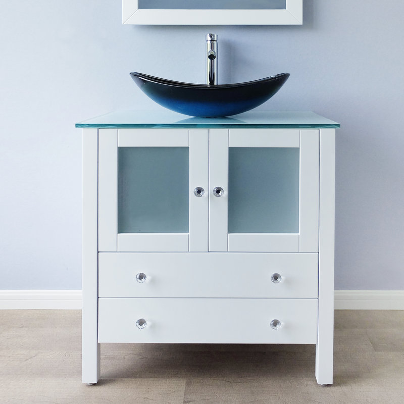 Ensemble de meuble-lavabo simple 30 po Khaqan , Blanc