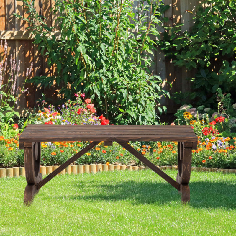Banc de jardin en bois 2 personnes Outsunny