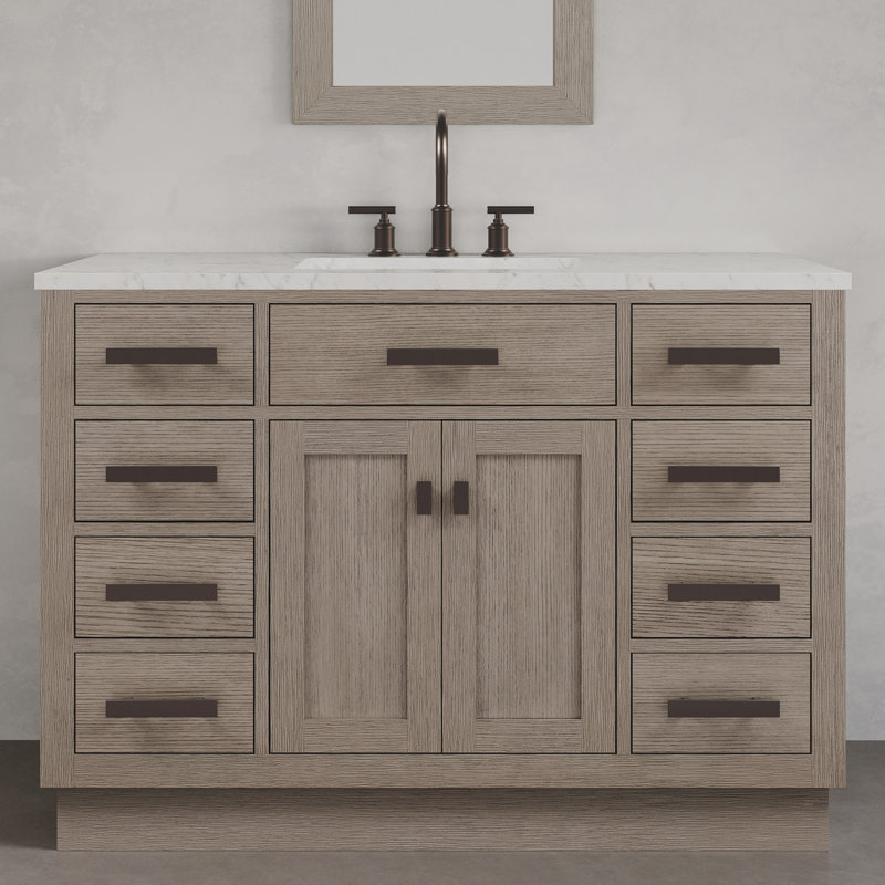 Chestnut 48'' W Single Vanity, Gray Oak