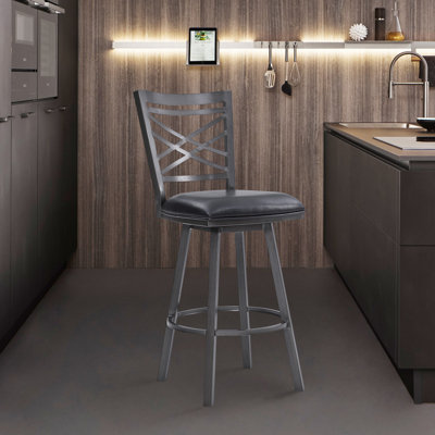 Tabouret de bar pivotant à hauteur de comptoir ou de bar Eniel