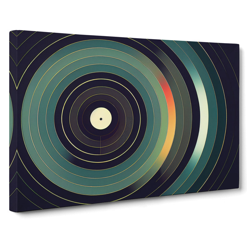 Dynamic Vinyl Record - Wrapped Canvas, 35cm H x 50cm W