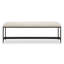 Banc rembourré blanc Uttermost Halston