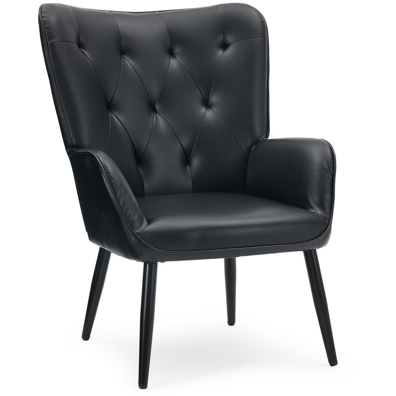 Fauteuil à oreilles Diamond, Noir