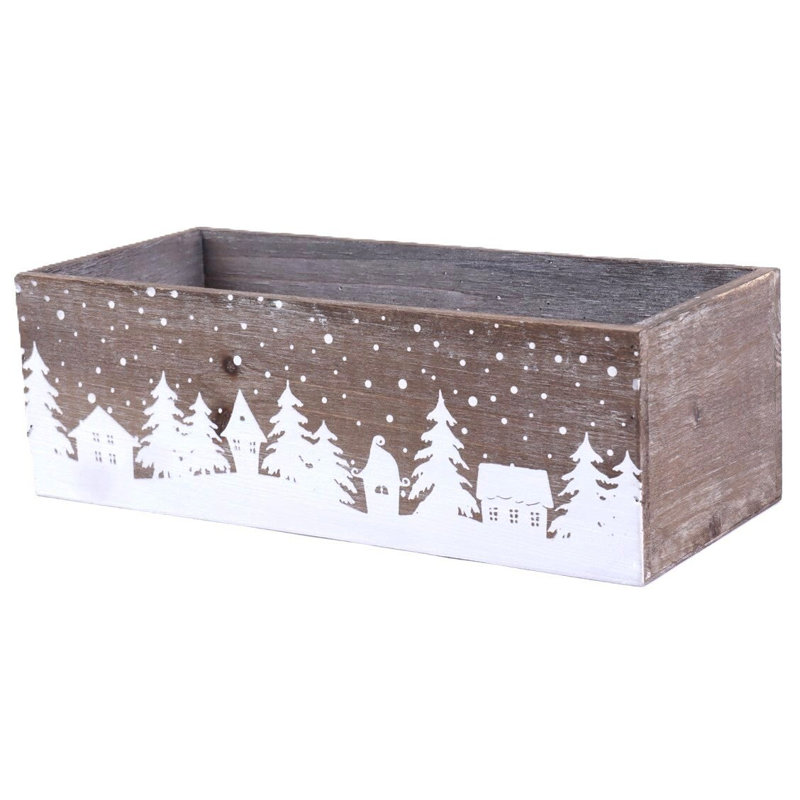 Winter Village Print On Front Of Box