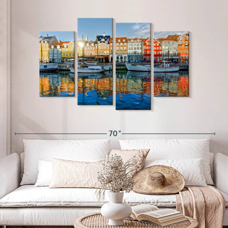 Canal Nicci Nyhavn en Europe, H 32 po x l 52 po