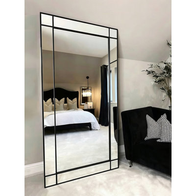 Miroir Nordic Hd, cadre carré en métal peint