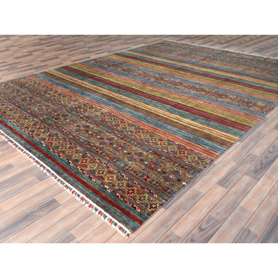 Thomos One-of-a-Kind 9'10" X 13'2" New Age Wool Area Rug Red