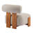 Rheia Mid-Century Modern Bouclé Accent Chair With Solid Rubberwood Base-119626036