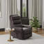 Fauteuil relevable en similicuir brun foncé Bentley-826081296
