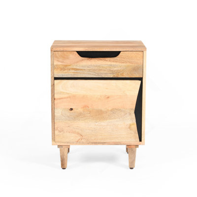 Natural Wood Nightstand