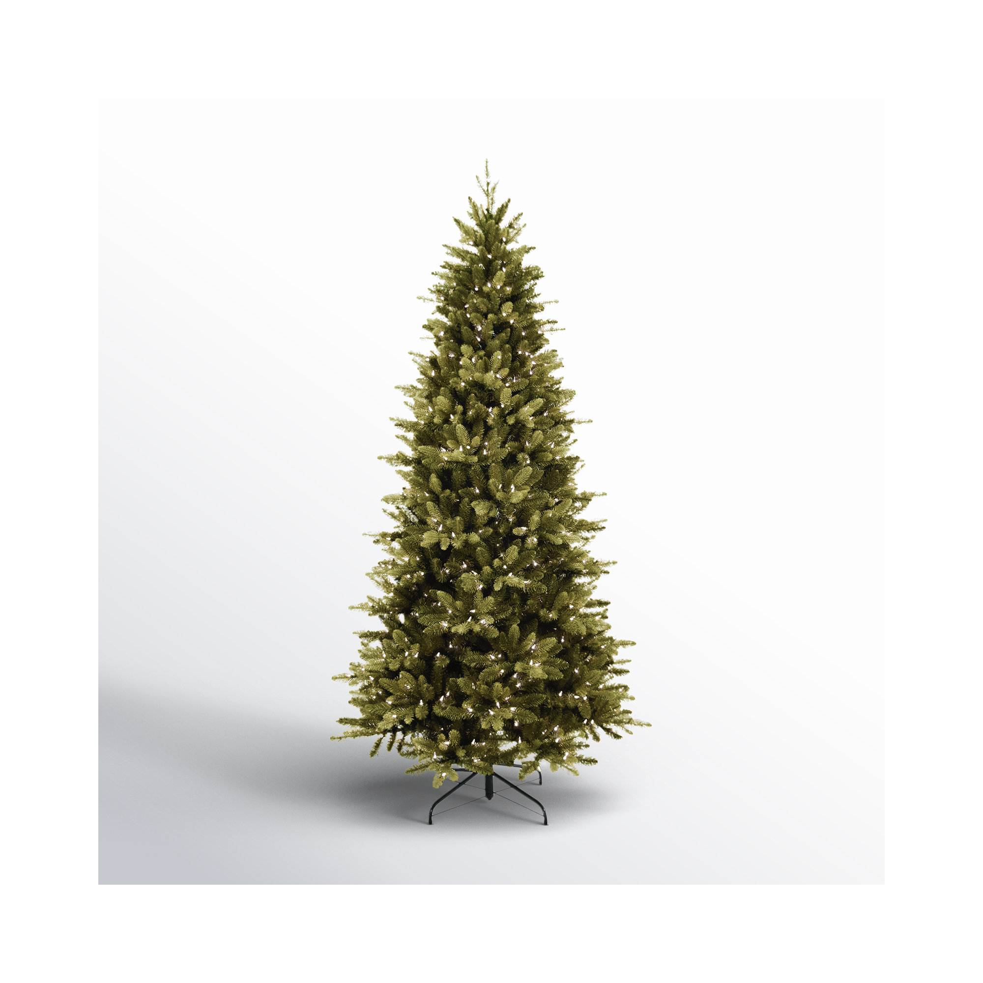 Lighted Artificial Spruce Christmas Tree, 7.5' H