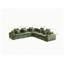 Canapé d'angle modulaire en boucle verte surdimensionnée, 124,3 pouces, en forme de L, pour la maison-136844089