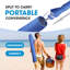 Parasol de plage de 84 po avec table intégrée avec ancre de sable et inclinaison-209374323