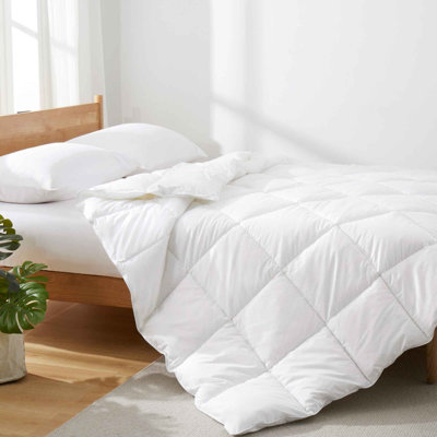 Édredon toutes saisons en duvet et plumes avec housse 100% coton