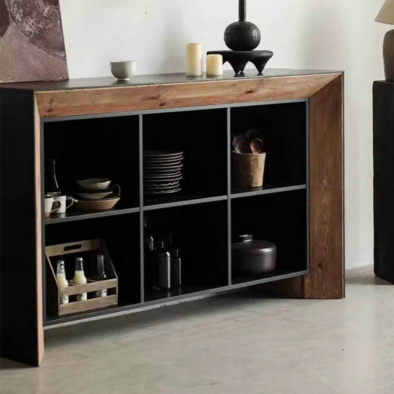 Zen-style side cabinet, 41.34" H x 78.74" W x 15.75" D