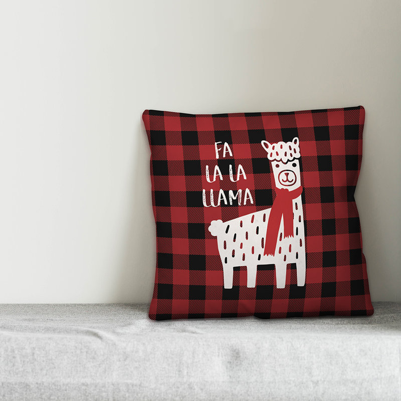  Coussin Cute Llama, 16 po x 1 po, Housse de coussin seulement - sans coussin