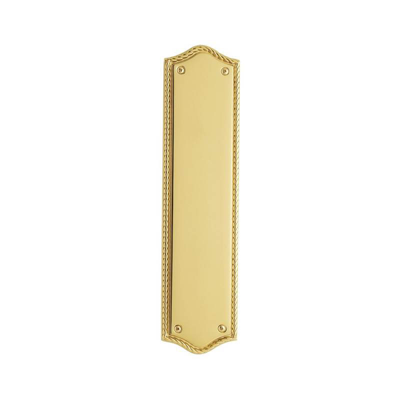 Bristol Push Plate, 11" H x 2.3" W x 0.2" D, Lifetime Brass