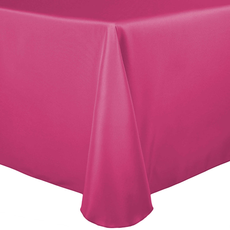 Solid Color Round Tablecloth, 104" x 74", Watermelon, 10
