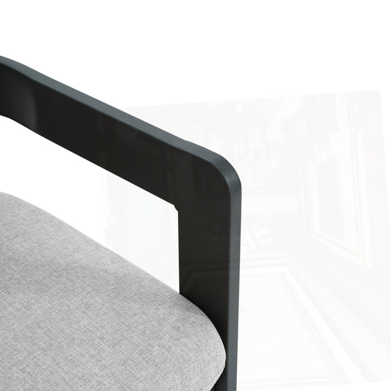 Chaise de patio d'extérieur en aluminium, ensemble de 2, Gris