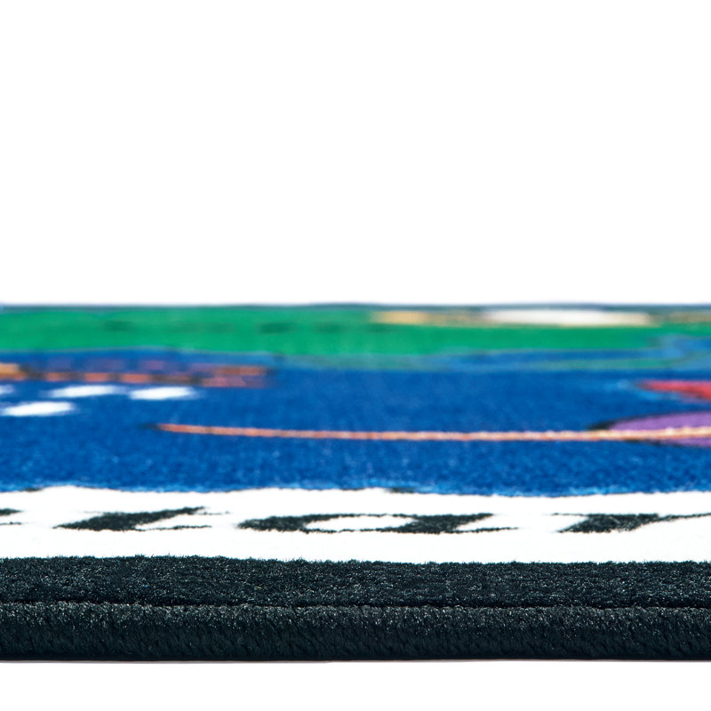 Tapis bleu touffeté de qualité supérieure World Explorer, Rectangle 5 pi 10 po x 8 pi 4 po