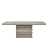 Jayon Pedestal Dining Table in Salvaged Light Oak