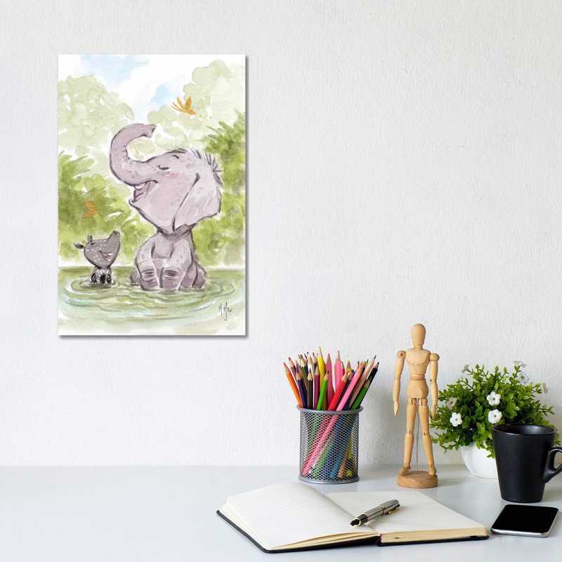 Play by Martin Hsu - Wrapped Canvas Painting, 20.32 cm H x 30.48 cm W