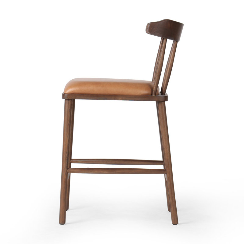 Colter Stool-Antwerp Natural-Counter, Chaps Saddle, Dark Brown