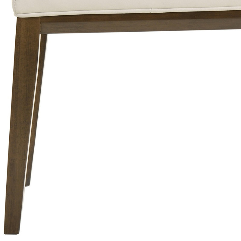 Ensemble de deux chaises d'appoint en cuir blanc et brun