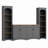3-Piece Mid-Century Storage Cabinet Set With Bookshelf And Adjustable Shelves-1964570971