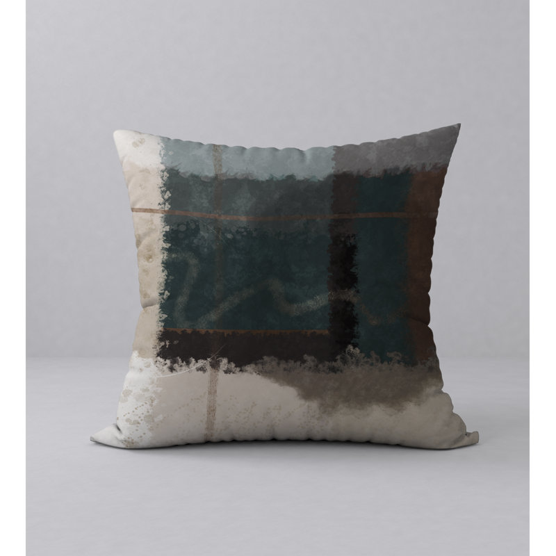 Abstract Reversible Throw Pillow, 24" x 24"