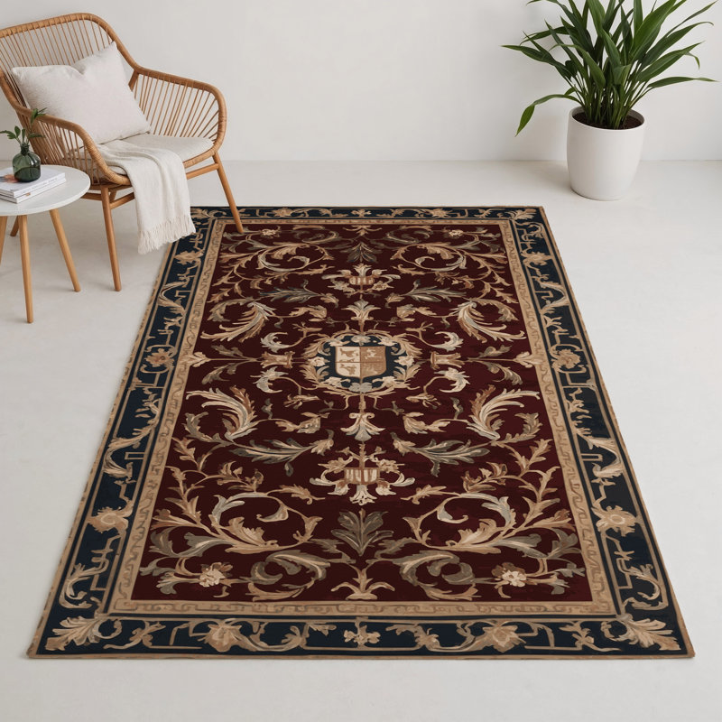Tapis noir français intérieur et extérieur, Rectangle 9 pi x 12 pi