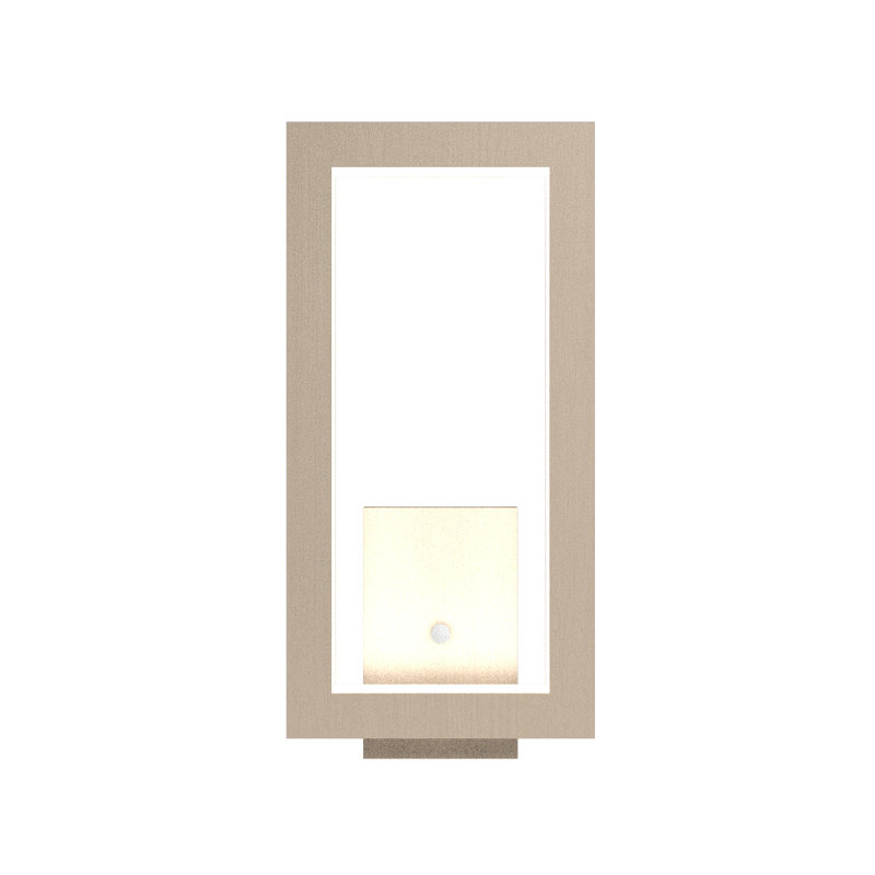 Frame Manufactured Wood LED Flush Mounted Sconce, Organic Cappuccino