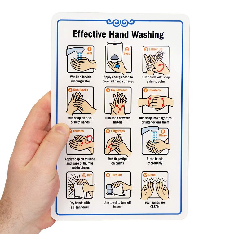 SmartSign Effective Hand Washing Acrylic Showcase Sign - Wayfair Canada