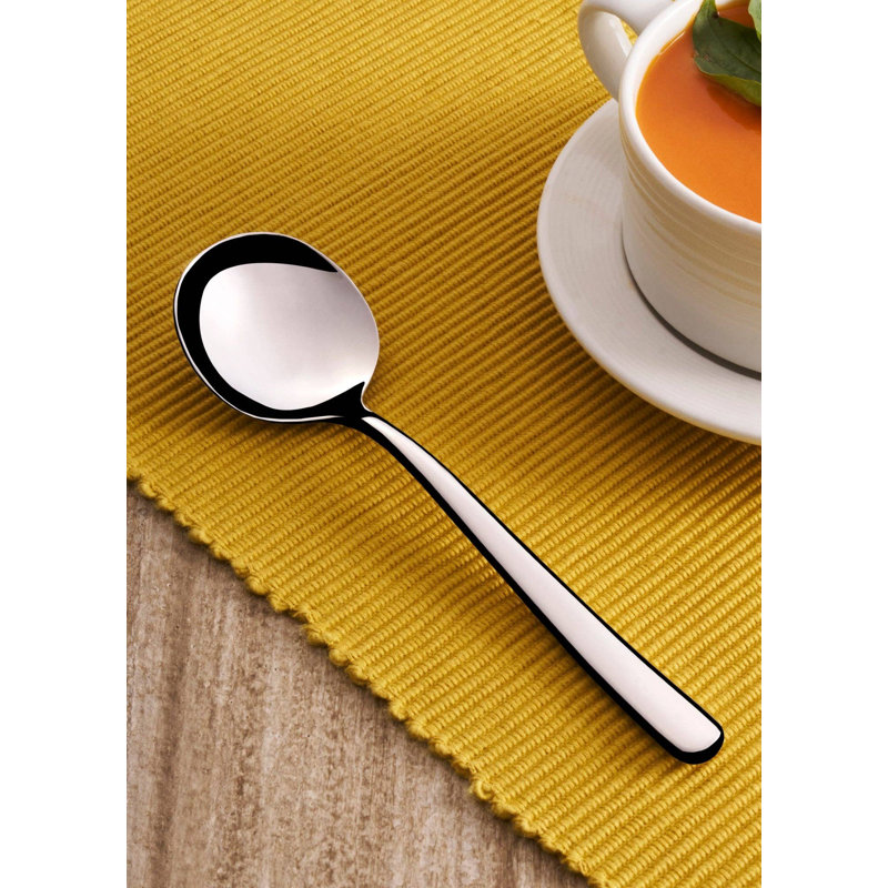 Cuillère à soupe en acier inoxydable Clista | Argent | 7 po | Ensemble de 12