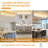 Modern Crystal Chandelier 8-lights Rectangular Flush Mount Ceiling Light