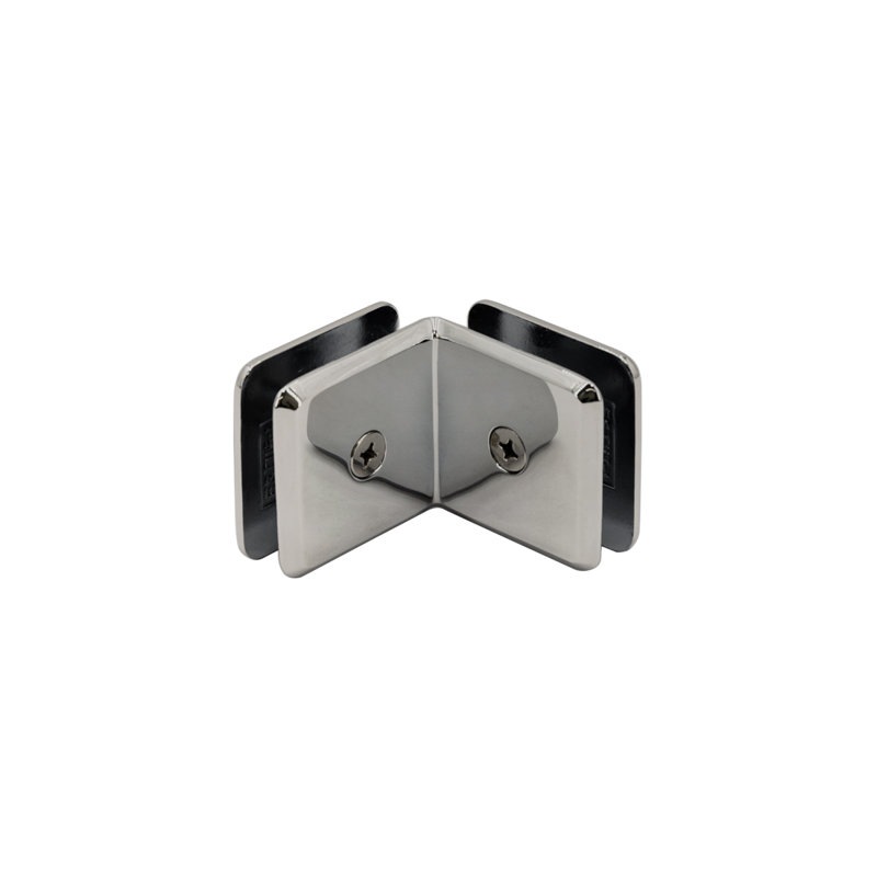 458BE53B0BDB4AC8AAACE39DD7A8791C Pince verre à verre biseauté à face ouverte de 90 degrés pour verre de 3/8 po et 1/2 po - nickel poli