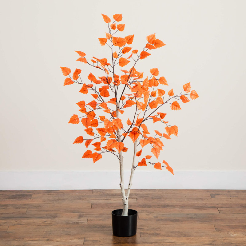 Arbre d'automne artificiel en bouleau, H 48 po x l 24 po x P 24 po