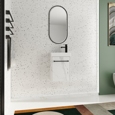 Meuble-lavabo simple 16 po avec plateau en céramique 16 po