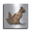 Art mural en métal luxueux «Falling Leaves Cat» par Ann Klee, 12 po x 12 po-114798968