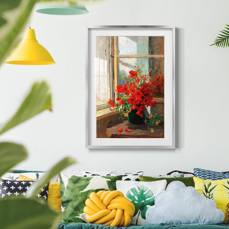 Motif floral rétro CCLXIV - impression encadrée