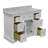 Fossen 48" Single Bathroom Vanity with White Cabinet and Carrara Marble Countertop-102713720-26410446