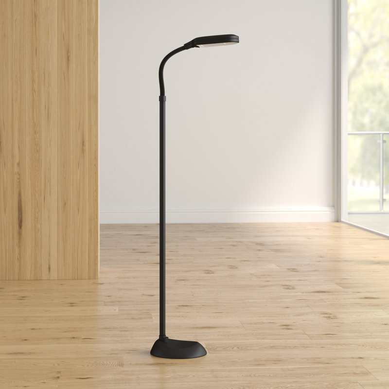 Lavish Home Adjustable Floor Lamp - Full Spectrum Natural Sunlight Lamp with Bendable Neck for Reading, Craft, Studying, and Esthetician Light