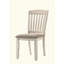 Chaise d'appoint Fedele en tissu brun clair et finition crème (ensemble de 2)