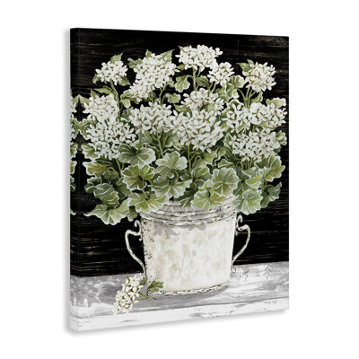 Art mural sur toile Country Vase Baby's Breath par Cindy Jacobs