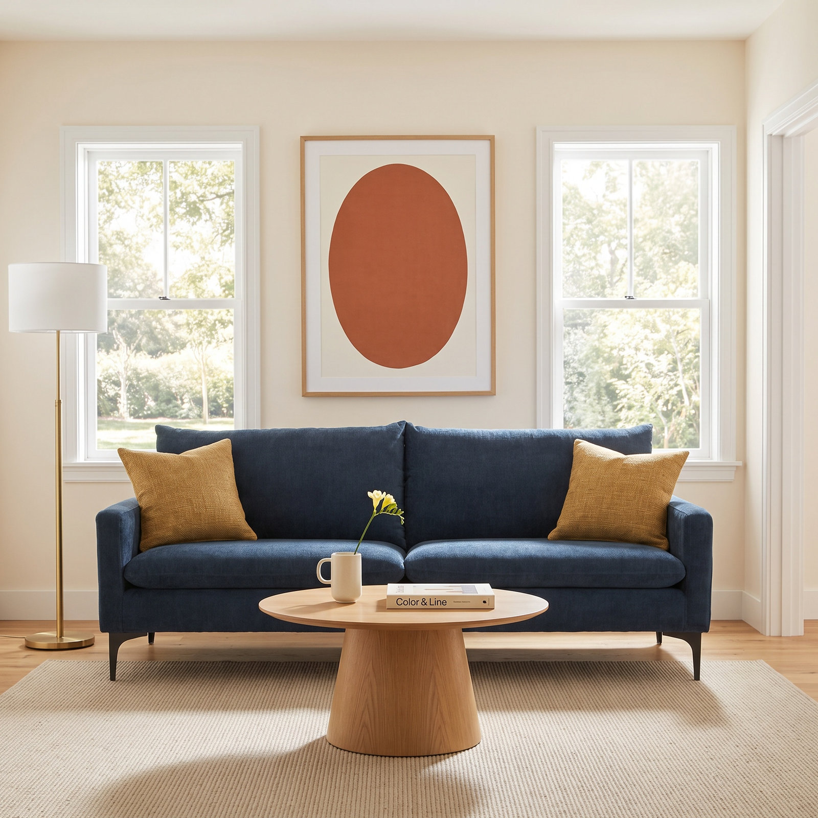 Almeta 80'' Upholstered Sofa, Dusty Blue