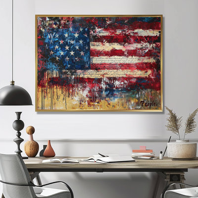 Krystalee, drapeau des États-Unis, patriotisme, aquarelle